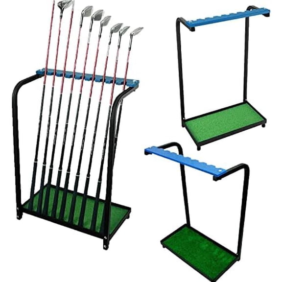 Golf Club Rack Golf Club Organizer 9 Clubs Golf Putter Stand Holder -Indoor Display Rack Metal Golf Club Display Rack for Storage Sports Outdoors Wall Garage