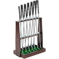 thumbnail image 1 of Golf Club Rack Wooden Golf Putter Stand Holder Indoor Display Rack Holds 13 Clubs and 20 Golf Balls for Club Home Golf Simulators, Brown, 1 of 6