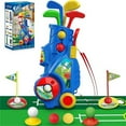 thumbnail image 1 of Golf Club Set for Kids, Indoor Outdoor Sports Toys for Boys Girls Ages 2 3 4 5 Year Old, Birthday Gift Kids 2-5, Toddler Golf Set with 4 Clubs, 8 Balls, 2 Practice Holes, Shoulder Strap, 1 of 4