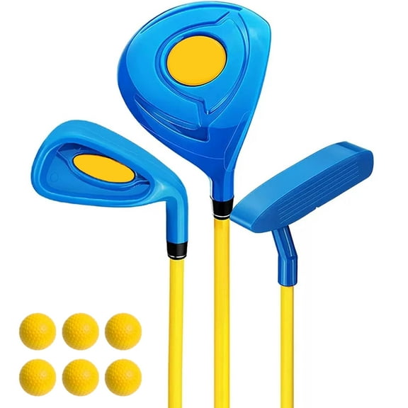 ToVii Golf Club Set for Beginners 3 Pieces Junior Golf Clubs with Wood, Iron and Putter, Real Ball Training Set for Boys and Girls