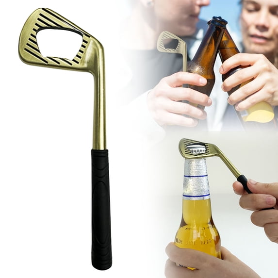 Golf Club Shaped Beer Bottle Opener, Alloy Novelty Bar Tool, Sport Theme Beverage Opener Unique Kitchen Gadget, Golf Club Beer Bottle Opener for Golf Lovers Home Kitchen Party
