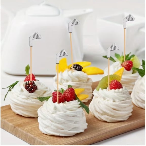 Golf Club Toothpicks Set - Unique Wooden Cocktail Picks for Golf Lovers and Events