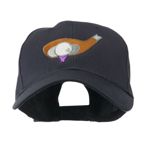 Golf Club and Ball Embroidered Cap - Navy OSFM