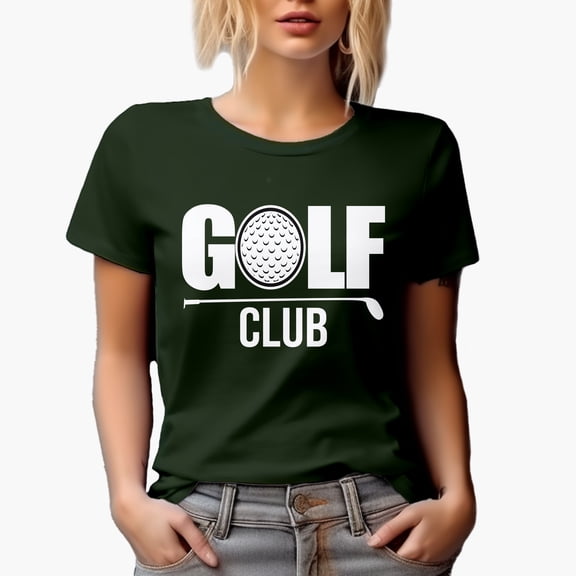 Golf Club with Ball, Golf Player, Golfing or Golfer Themed Merch Gift, Military Green T-Shirt, 3XL