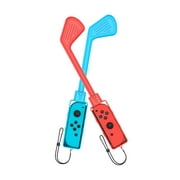Golf Clubs Compatible with Nintendo Switch Sports Accessories,Joy Con Controller Grip Sports Game Accessories for Mario Golf Super Rush,2 Pack(Controllers are for display use only)