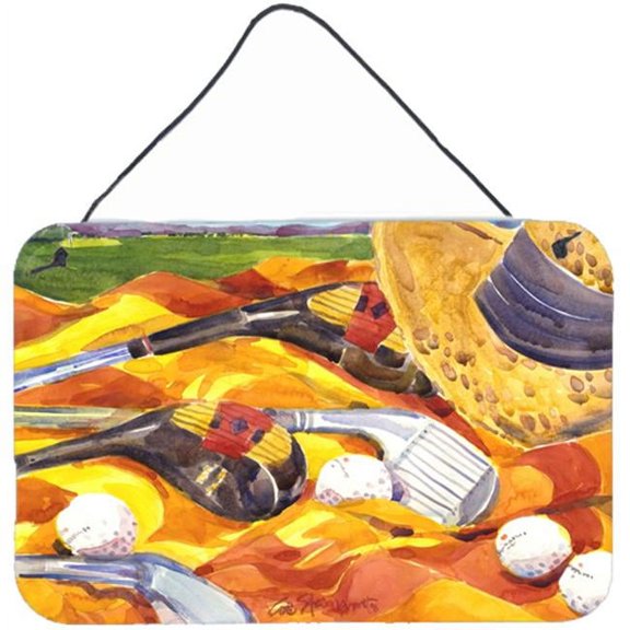 Golf Clubs Golfer Indoor Aluminium Metal Wall Or Door Hanging Prints