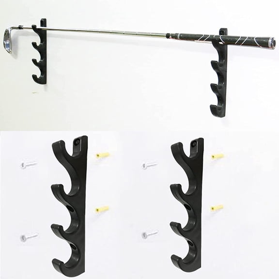 Golf Clubs Organizers Golf Club Display Shelf Golf Clubs Stand Wall Mount Rack Storage Holder Golf Putter Stand, Golf Club Display Cases Bracket - Holds up to 4 Golf Clubs - No Golf Clubs