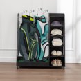 thumbnail image 1 of Golf Clubs Sets Golf Bag Organizer for Garage, Premium Wooden Golf Clubs Storage Rack Fit 2 Golf Bags, Golf Trunk Organizer for Car Garage Club Shed Basement,Black,Men's Golf Clubs Sets, 1 of 12