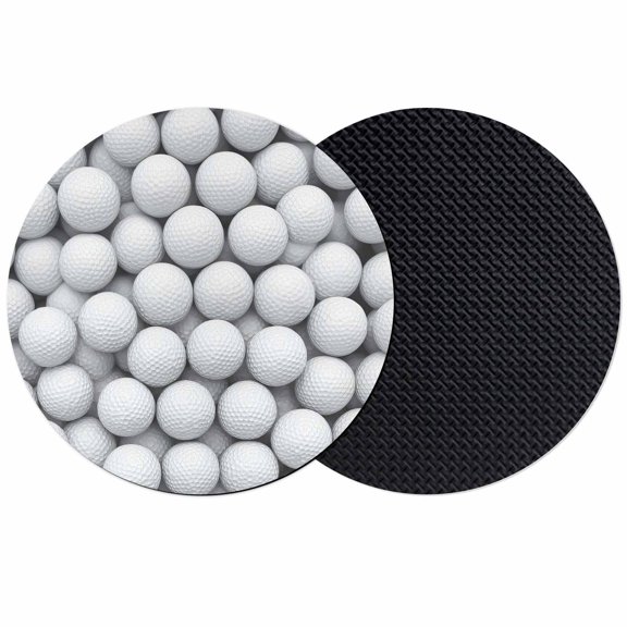 Golf Coasters Set of 2, Absorbent Coasters for Drinks, Modern Geometric Abstract Balls Textured Coaster for Desk Coffee Table Protection, Home Decor House Warming Gifts 4"