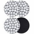 thumbnail image 1 of Golf Coasters Set of 4, Absorbent Coasters for Drinks, Modern Geometric Abstract Balls Textured Coaster for Desk Coffee Table Protection, Home Decor House Warming Gifts 4", 1 of 8