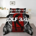 Golf Comforter Set Toddler Size Red and Black Golf Bedding Set for ...