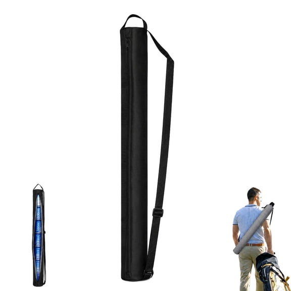 Golf Cooler Sleeve for 5 or 7 Cans with Insulation and Adjustable Shoulder Strap, 1-2 Pack