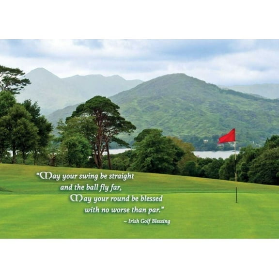 Golf Course Birthday Card- Irish Golf Blessing