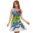thumbnail image 1 of Golf Course Dress Fashion Beach Long Dresses Female Party Printed Sundress, 1 of 7
