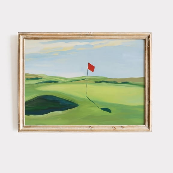Golf Course Landscape Trendy Sportscore Poster Unframed Paper Print