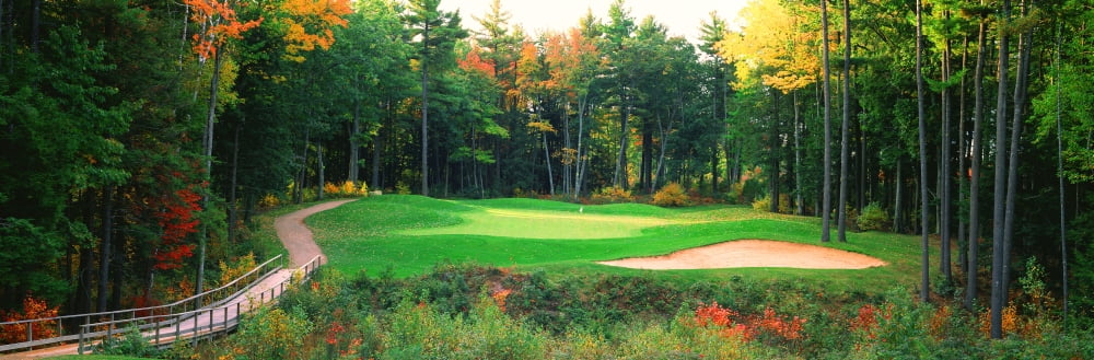 Golf Course New England USA Canvas Art - Panoramic Images (27 x 9)