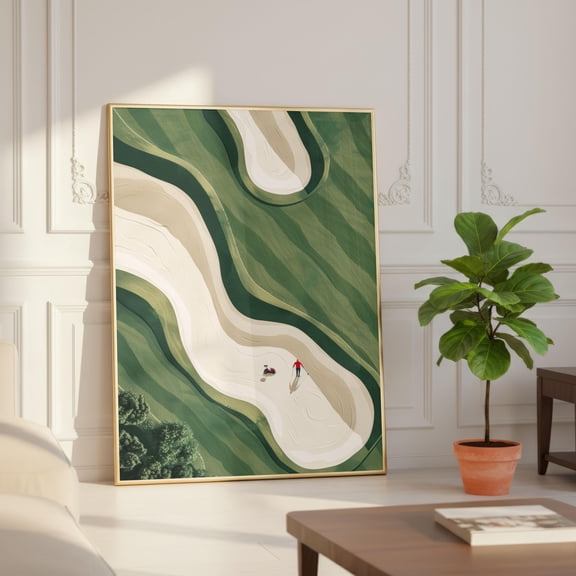 Golf Course Poster Minimalist Golf Poster Sports , Poster Print Only