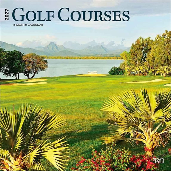 Golf Courses | 2027 12x24" (Hanging) Wall Calendar | Plastic-Free