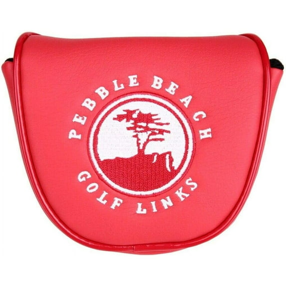 Golf Cover Mallet Headcover Pebble Beach with Magnetic Closure for Putter Club Head Cover