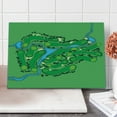 thumbnail image 1 of Golf Cutting Board, Map of a Golf Course Layout with Flags Trees Plants River and Bridges Game Abstract, Decorative Tempered Glass Cutting and Serving Board, in 3 Sizes, by Ambesonne, 1 of 2