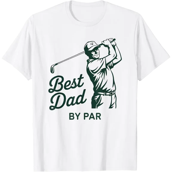 Golf Dad By Par Quote Swing Humor Pun Sport Layout T-Shirt