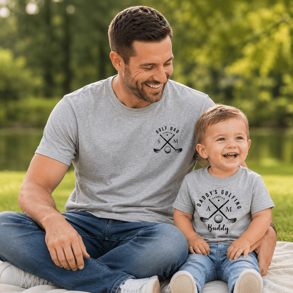Golf Dad Matching Shirts, Daddy's Golfing Buddy Tee, Dad And Son Golf Matching Outfit, Golfer Father's Day Gift