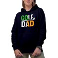thumbnail image 1 of Golf Dad with a Club, Golf Player, Golfing or Golfer Themed Merch Gift, Navy Blue Hooded Sweatshirt or Hoodie, Small, 1 of 5