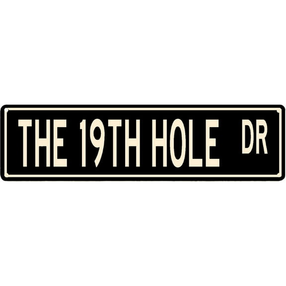 Golf Decor Signs For Man Cave The 19th Hole Dr Tin Sign Golf Theme Home Decoration Sports Bar Decor Golf Office Decor For Men Man Cave Bar Metal Street Sign 6x16 In
