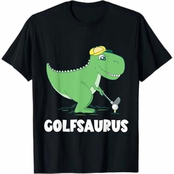 Golf Dino T-Rex Swing Dinosaur Golf Player Golfer Golfing T-Shirt