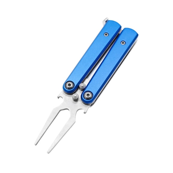 Golf Divot Repair Fork Golf Green Repair Tool Foldable Stainless Steel Compact Design for Men and Women