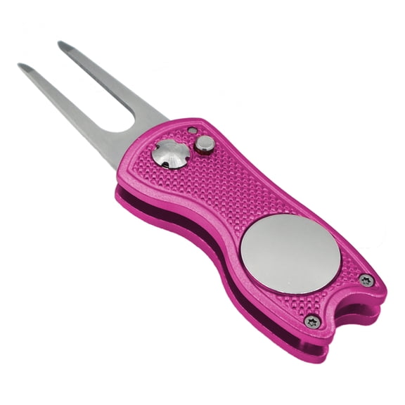 Golf Divot Repair Tool with Pop-up Button & Magnetic Ball Marker Pitch Mark, Lightweight, Portable, Mini Divot Repair Tool, Best Choice for Professional Golfers
