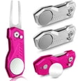 thumbnail image 1 of Golf Divot Repair Tool w Magnetic Golf Ball Marker | All Metal Foldable Divot Tool w Pop-up Button | Golf Accessories for Men, 1 of 6