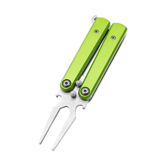 Golf Divot Tool Foldable Putting Green Fork Grooves Cleaner Pivots Repair Tool Golf Fork Lawns Maintenance Repair Tools