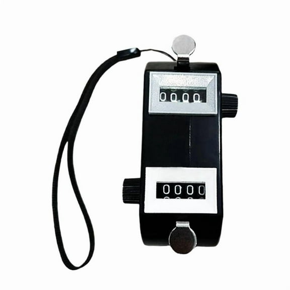 Golf Double Head Counter Number Count Tally Counter Clicker with Four Digit Display Handheld Manual Clicker Number Count