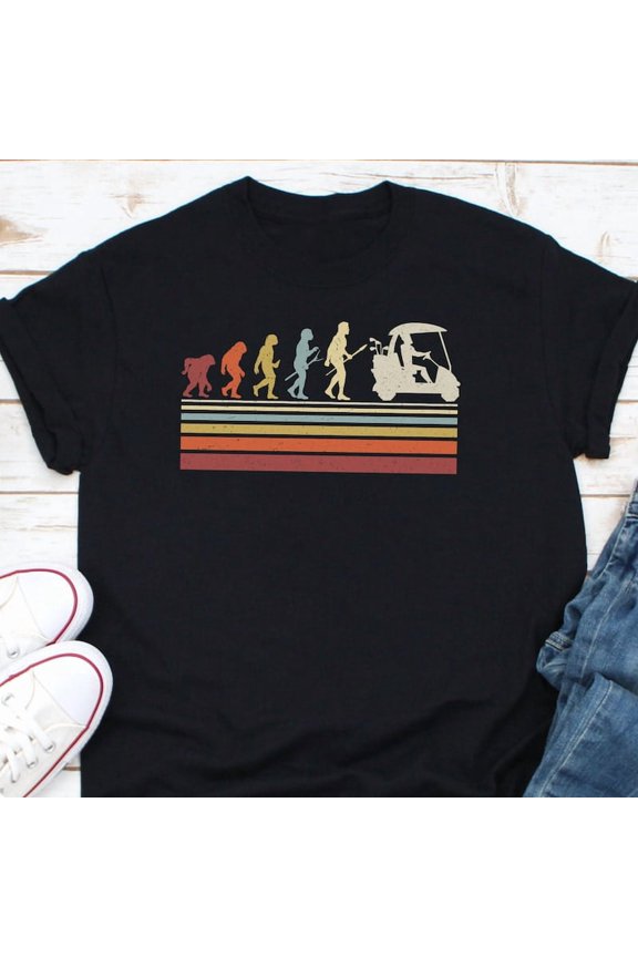 Golf Evolution Funny Golfer Sports Player Hobby Humor Graphic T Shirt,for unisex up to size 5XL