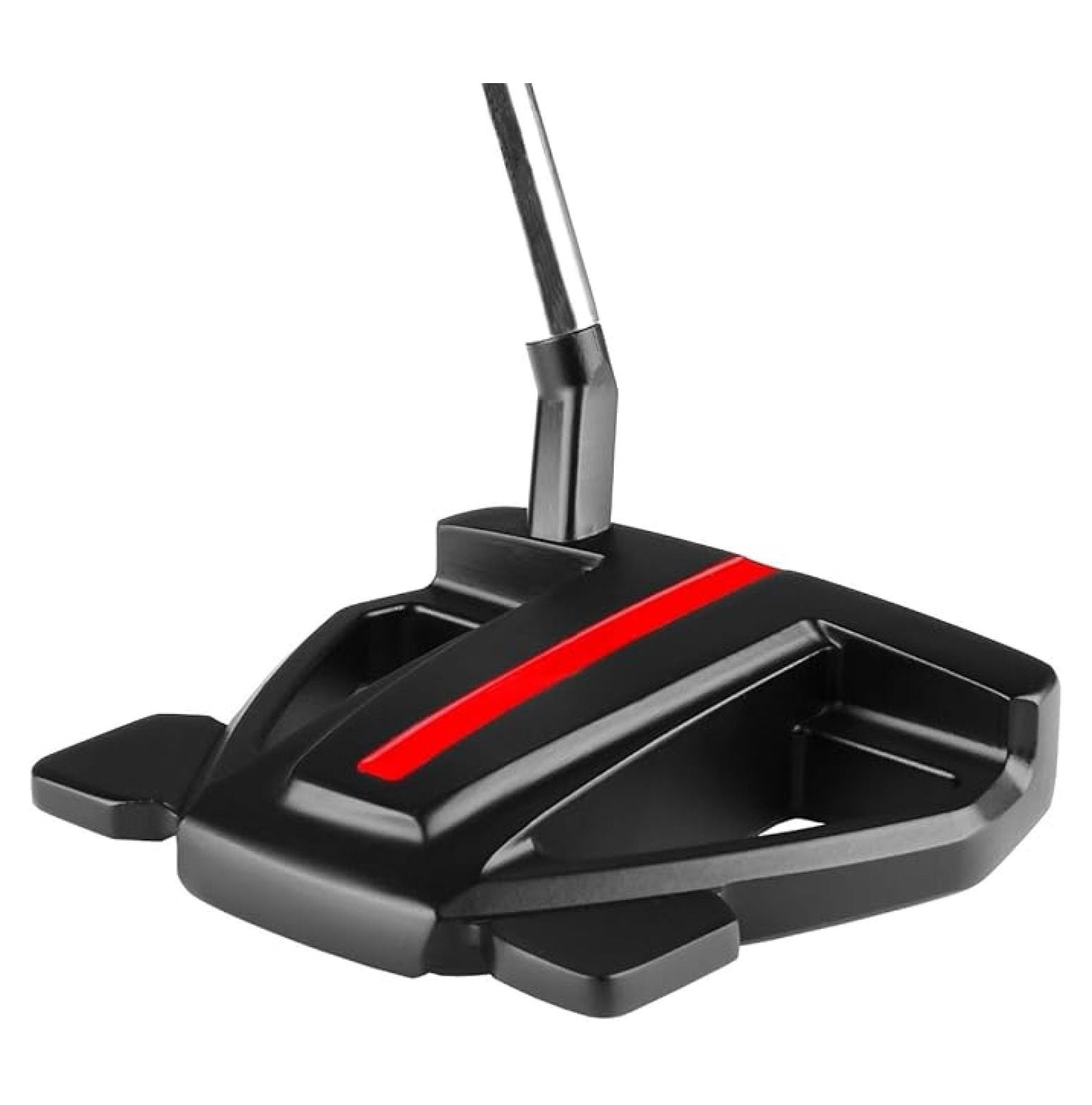 Golf F4 Mallet Length Putter, Black Counter Balanced Right Handed 38 Inches with 16” Long Oversize Putter Grip and Headcover