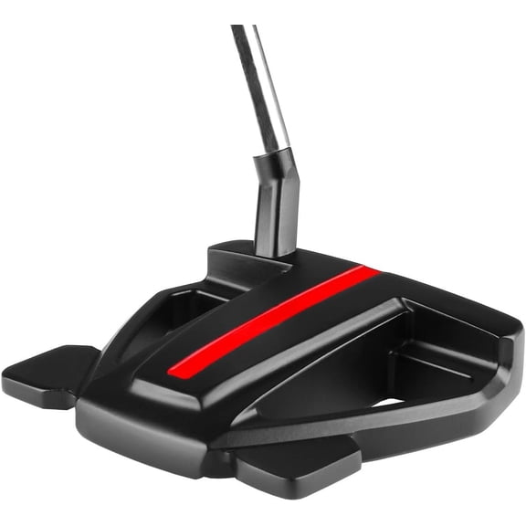 Golf F4 Mallet Mid Length Putter, Black, Right Handed, 38" | Counter Balanced, 16" Long Oversize Putter Grip, Headcover Included
