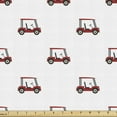 thumbnail image 1 of Ambesonne Golf Fabric by the Yard Upholstery, Carts Pattern Golfing Stroke, 10 Yards, Red Charcoal Grey, 1 of 4