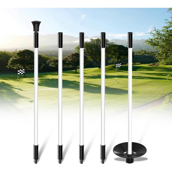 Golf Flagstick - Portable Design, Practice Putting Green Flag Stick for Yard, Club - Golf Pole Pin , 3FT or 6FT Heights Available