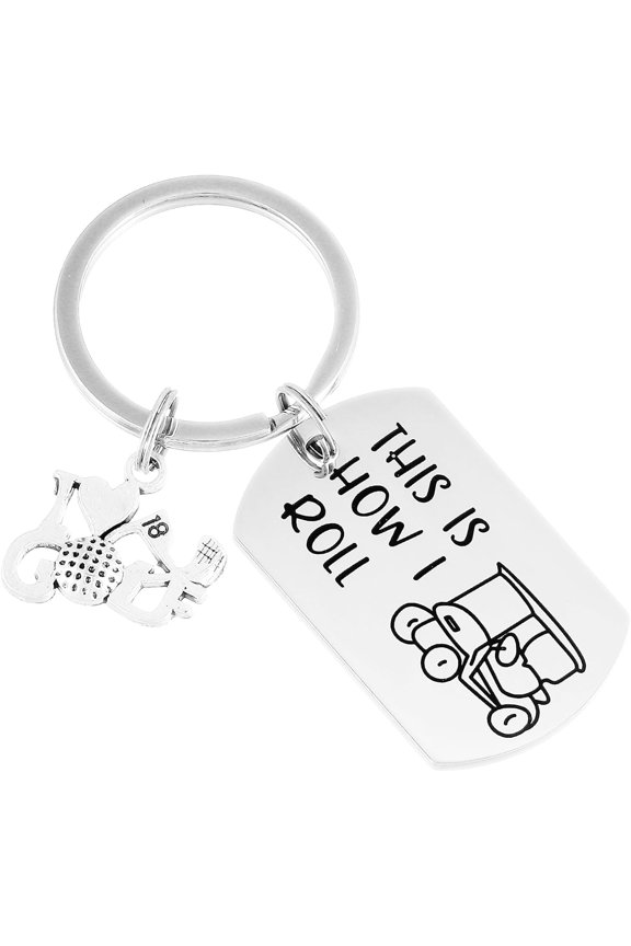 Golf Gift Golfer Keychain How I Roll Golfers Keychains Gift for A Golfer Lover