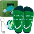 thumbnail image 1 of Golf Gift Set Novelty Socks with Club & Ball Keyring, 1 of 6