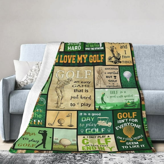 Golf Gifts for Men, Funny Golf Gifts for Men Unique, Mens Best Golf Gift for Him, Golf Gift for Women, Cool Golfing Gifts Idea for Golfers, Golf Lover Birthday Gift Blanket 60x50