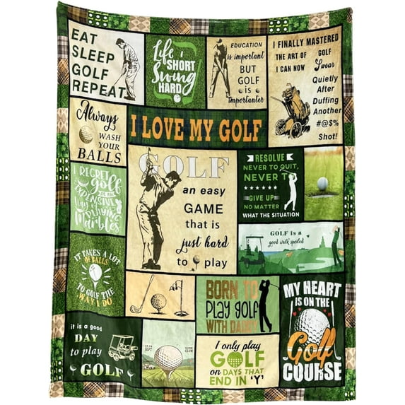 Golf Gifts for Men Golf Blanket, Golf Gifts, Funny Golf Gifts, Golf Gifts for Women, Cool Golfing Gifts Idea for Golfers, Golf Lover Birthday Gift Blanket 50x60 Inch