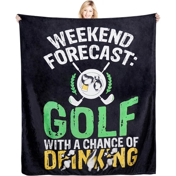 Golf Gifts for Men, for Golfers, Funny Golf Gifts for Sport Fan Kids Adults, Golf Gifts for Women, Soft Fleece Throw Golf Blanket for Birthday Gift, Father''s Day to Golf Lover-50" x 60"