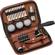 Golf Gifts for Men and Women, Golf Accessories Set with Hi-End Case, Golf Balls, Rangefinder, Golf Tees, Brush, Multifunctional Divot Knife, Scorer, Golf Ball Clamp