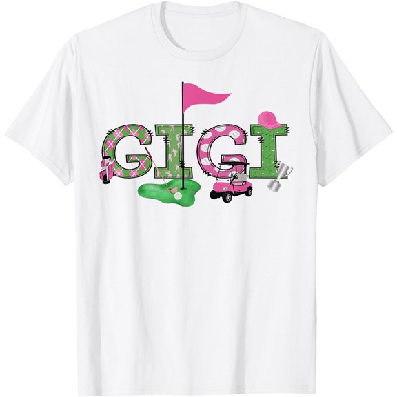 Golf Gigi Pink Hole In One Golf 1St Birthday Girl T-Shirt Vintage T-Shirt