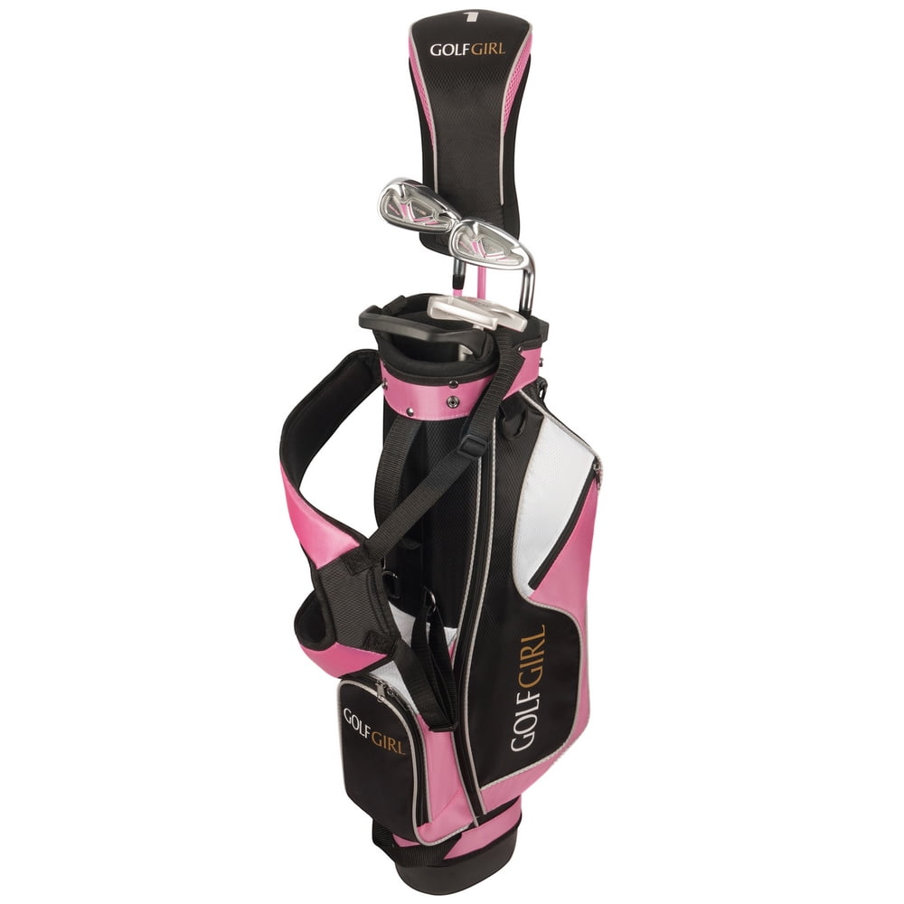 Golf Girl Junior Girls Golf Set V3 with Pink Clubs and Bag, Left Hand