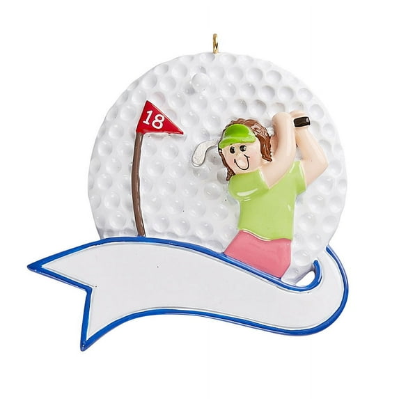 Golf Girl Personalized Christmas Ornament DO-IT-YOURSELF
