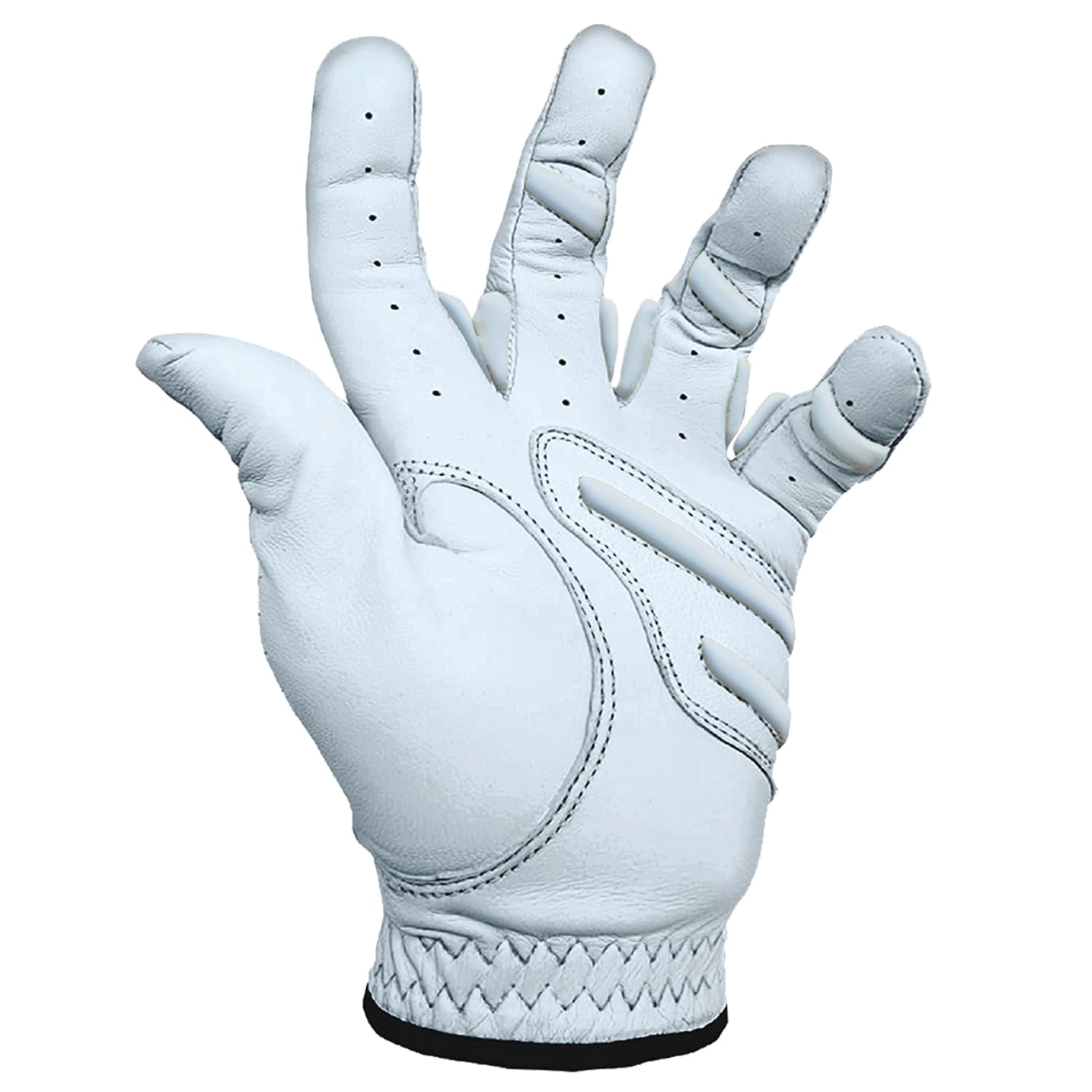 Golf Glove Bearing Capacity Non Slip No Slice Pad Leather Power Left Hand  Man-small White