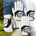 thumbnail image 1 of Golf Gloves Men Left Hand Right Leather Value 3 Pack, Mens Golf Glove for Right Left Handed Golfer All Weather Grip Small Medium ML Large XL XXL 3XL, 1 of 7